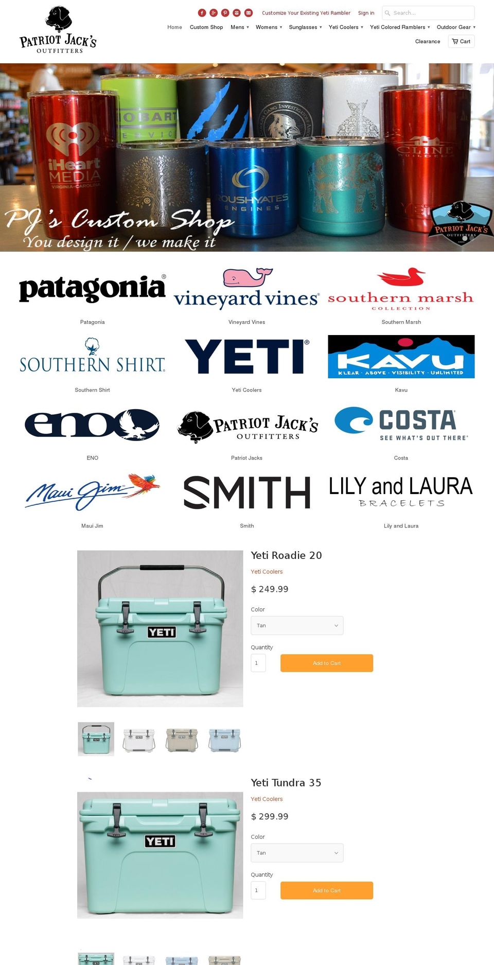patriotjack.com shopify website screenshot