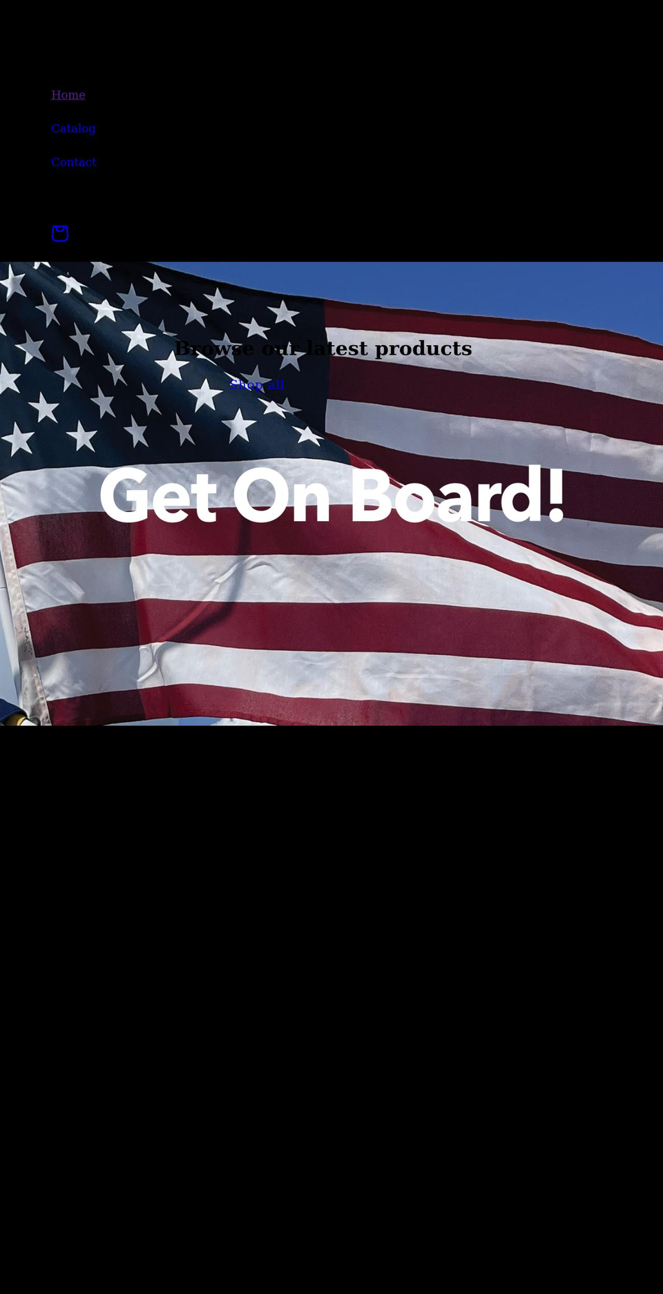 patriotonboard.com shopify website screenshot