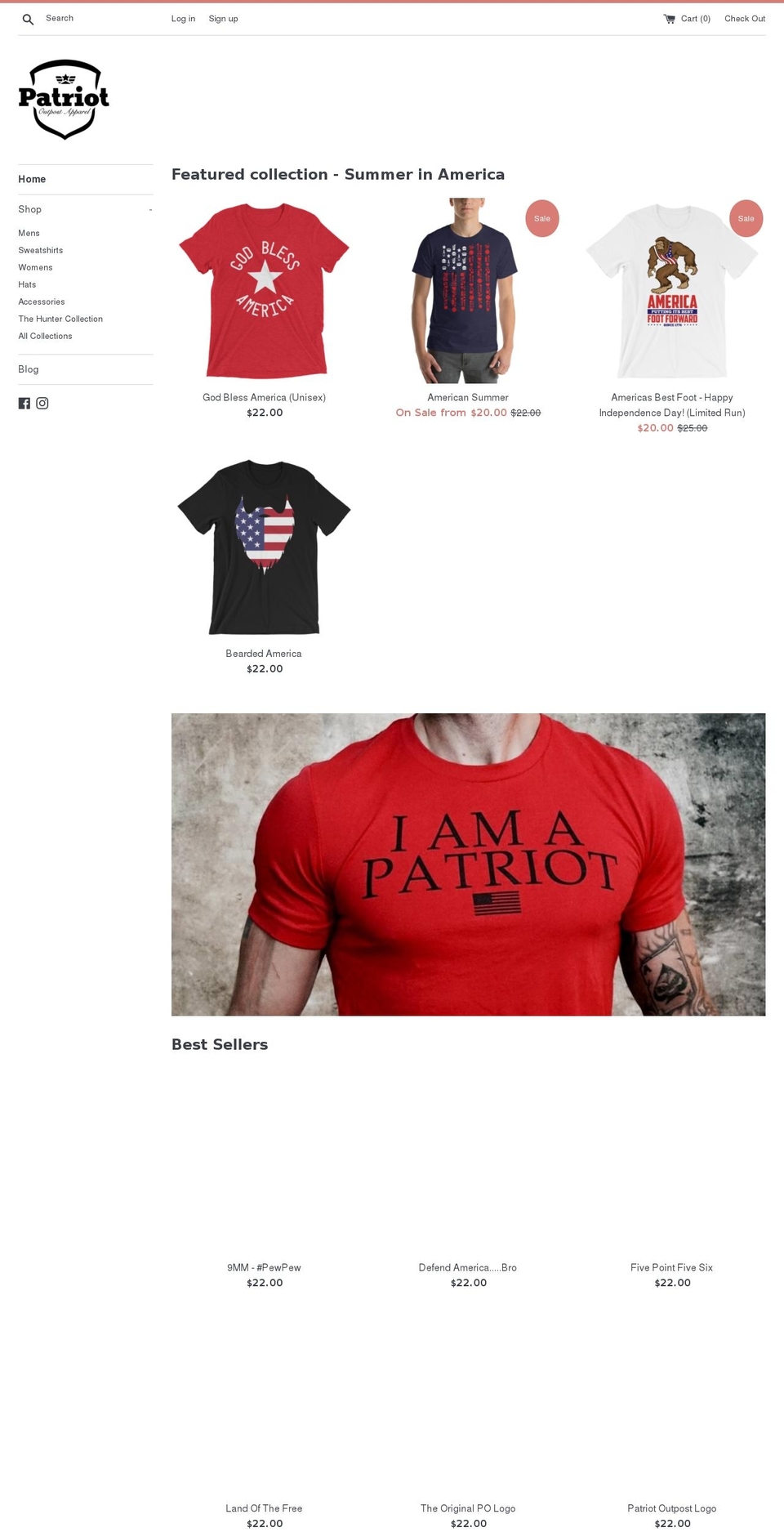 patriotoutpostapparel.com — Shopify storefront screenshot