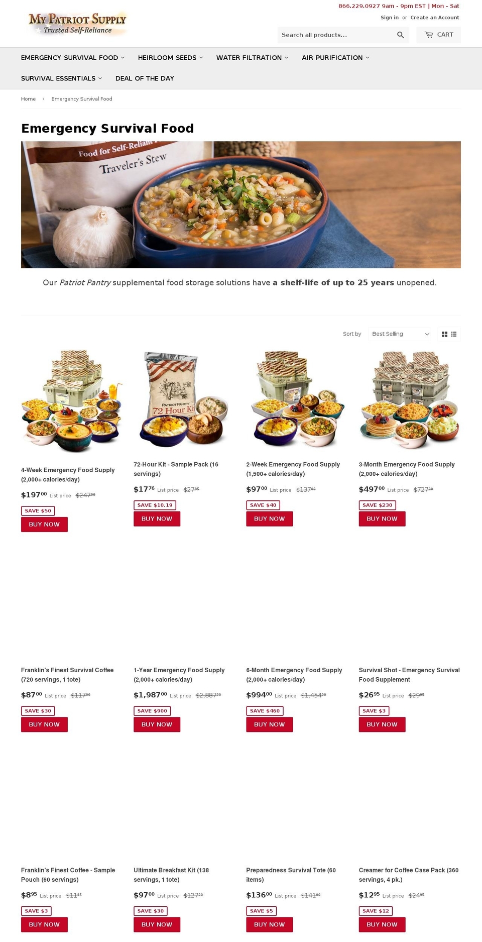 Supply HC - 27 Apr '18 [Plus] Removed 5% Shopify theme site example patriotpantry.com