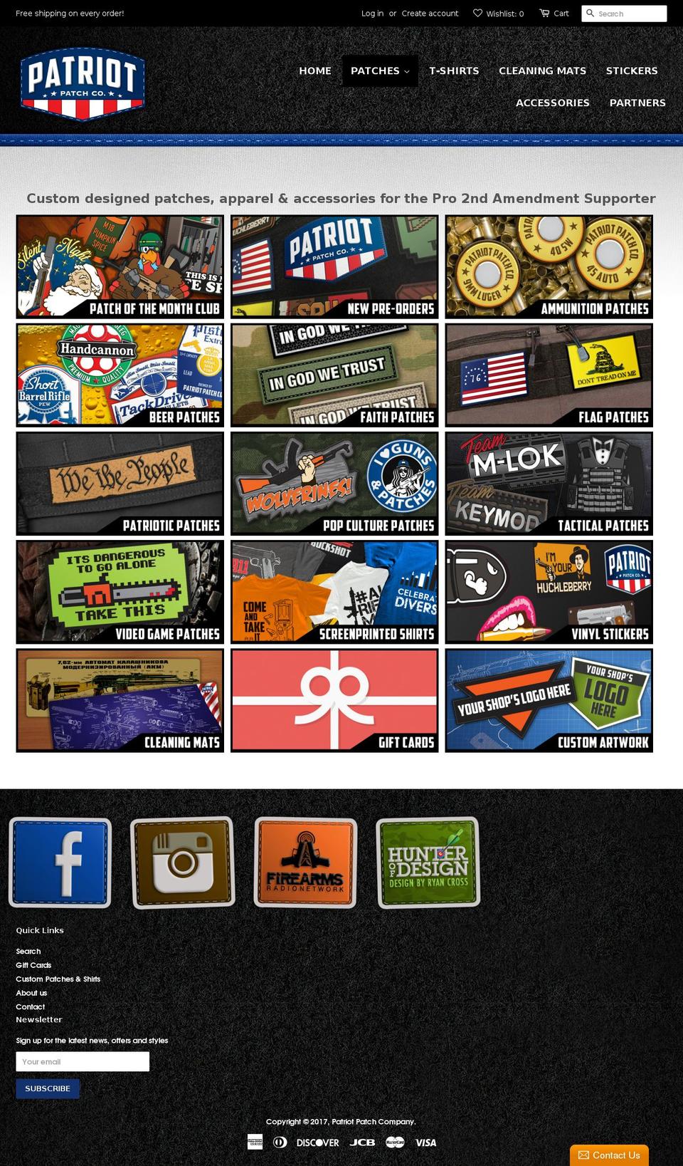patriotpatchcompany.com shopify website screenshot