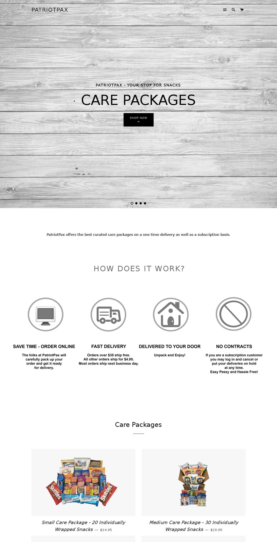 patriotpax.com shopify website screenshot