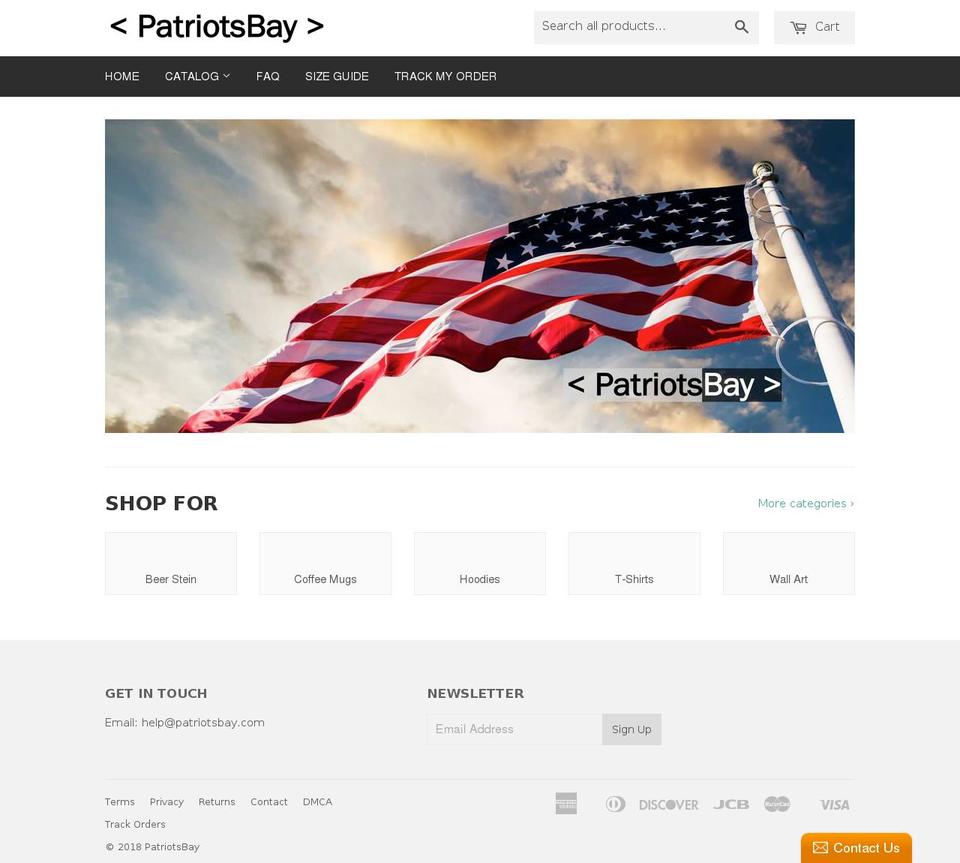 patriotsbay.com shopify website screenshot