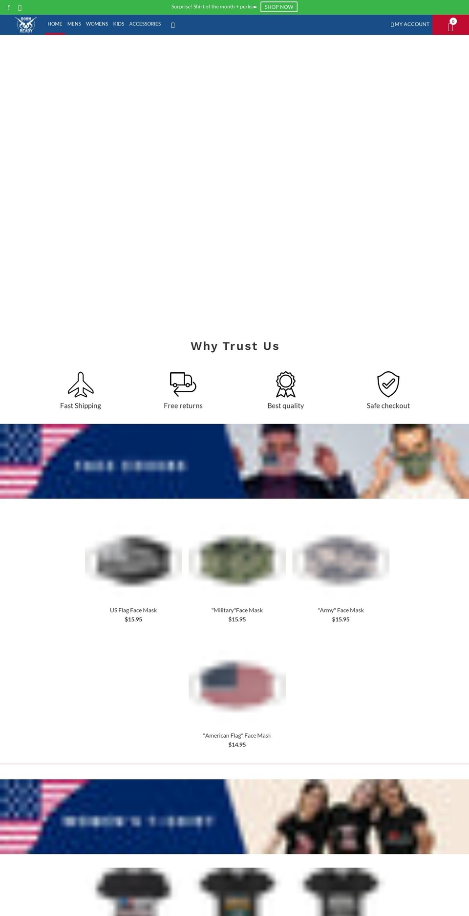 patriotsswagstore.com shopify website screenshot