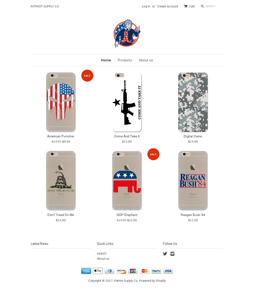 Origin Shopify theme site example patriotsupply.us