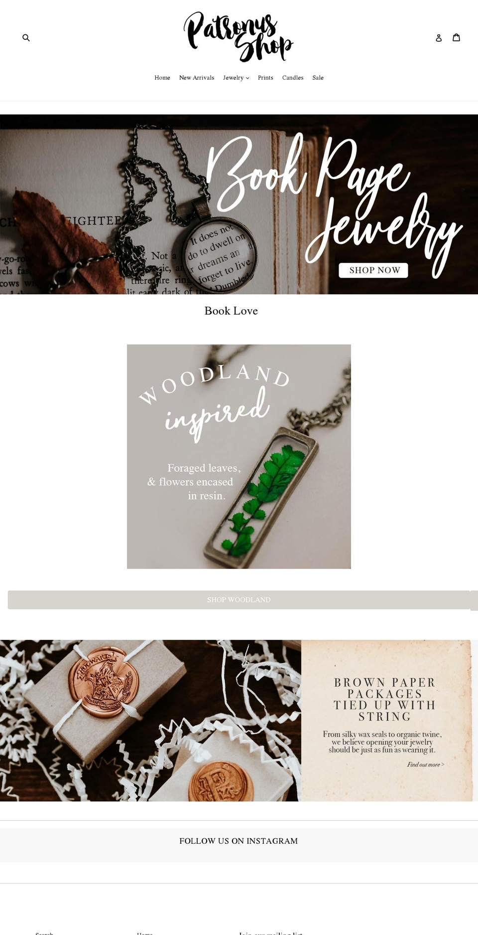 patronusshop.com — Shopify storefront screenshot