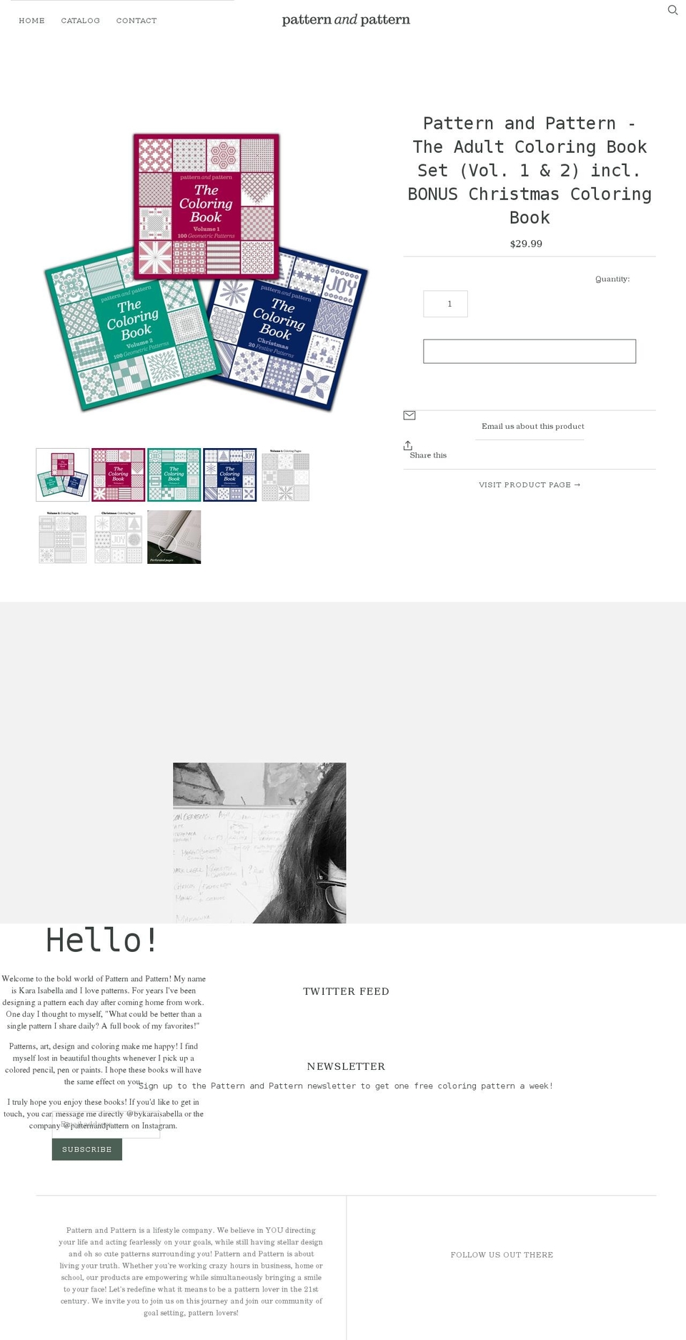 patternandpattern.com shopify website screenshot