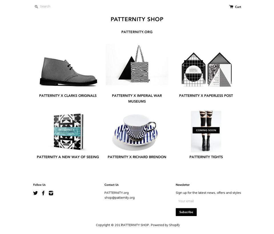 patternityshop.org shopify website screenshot