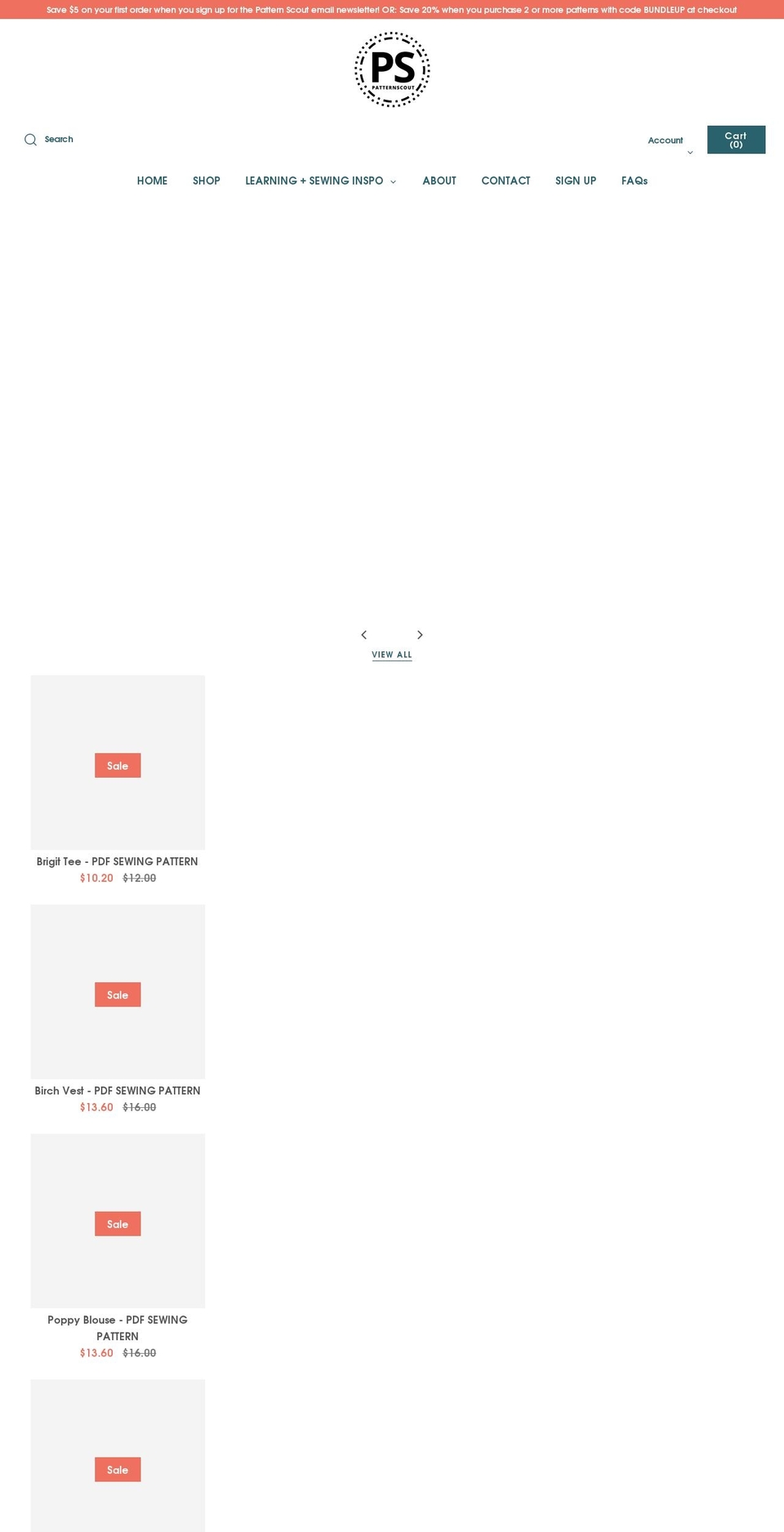 patternscoutstudio.com shopify website screenshot