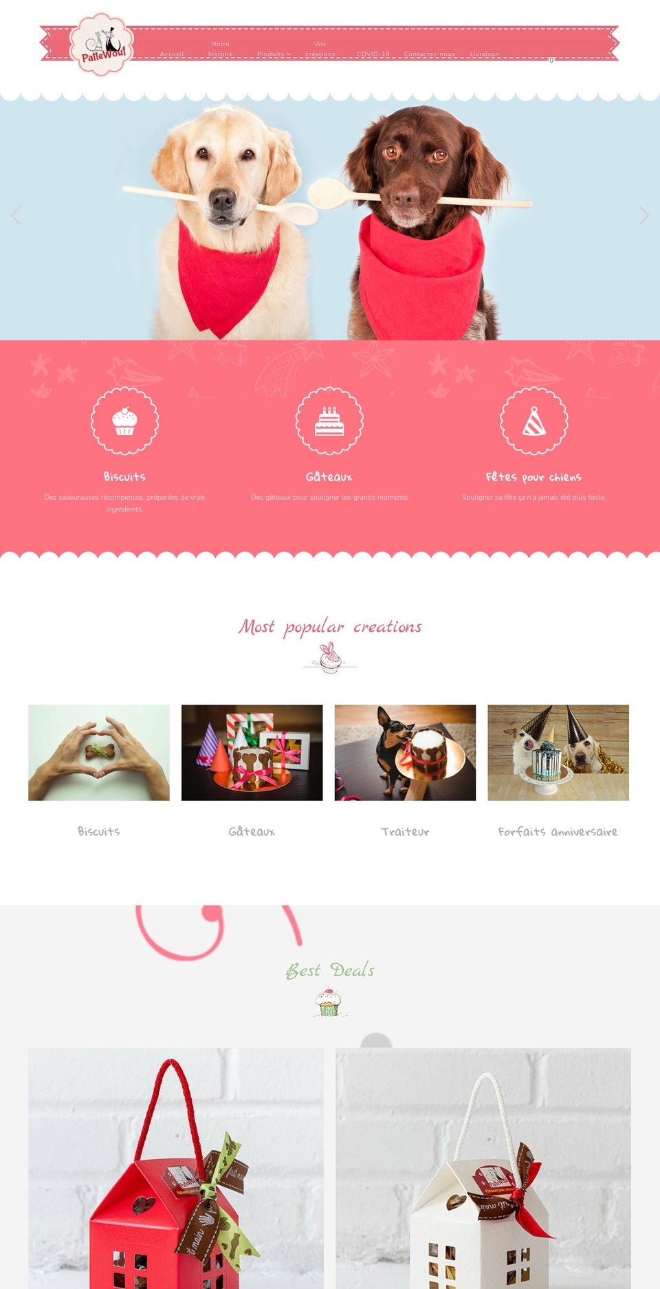 cakeshop Shopify theme site example pattewouf.com