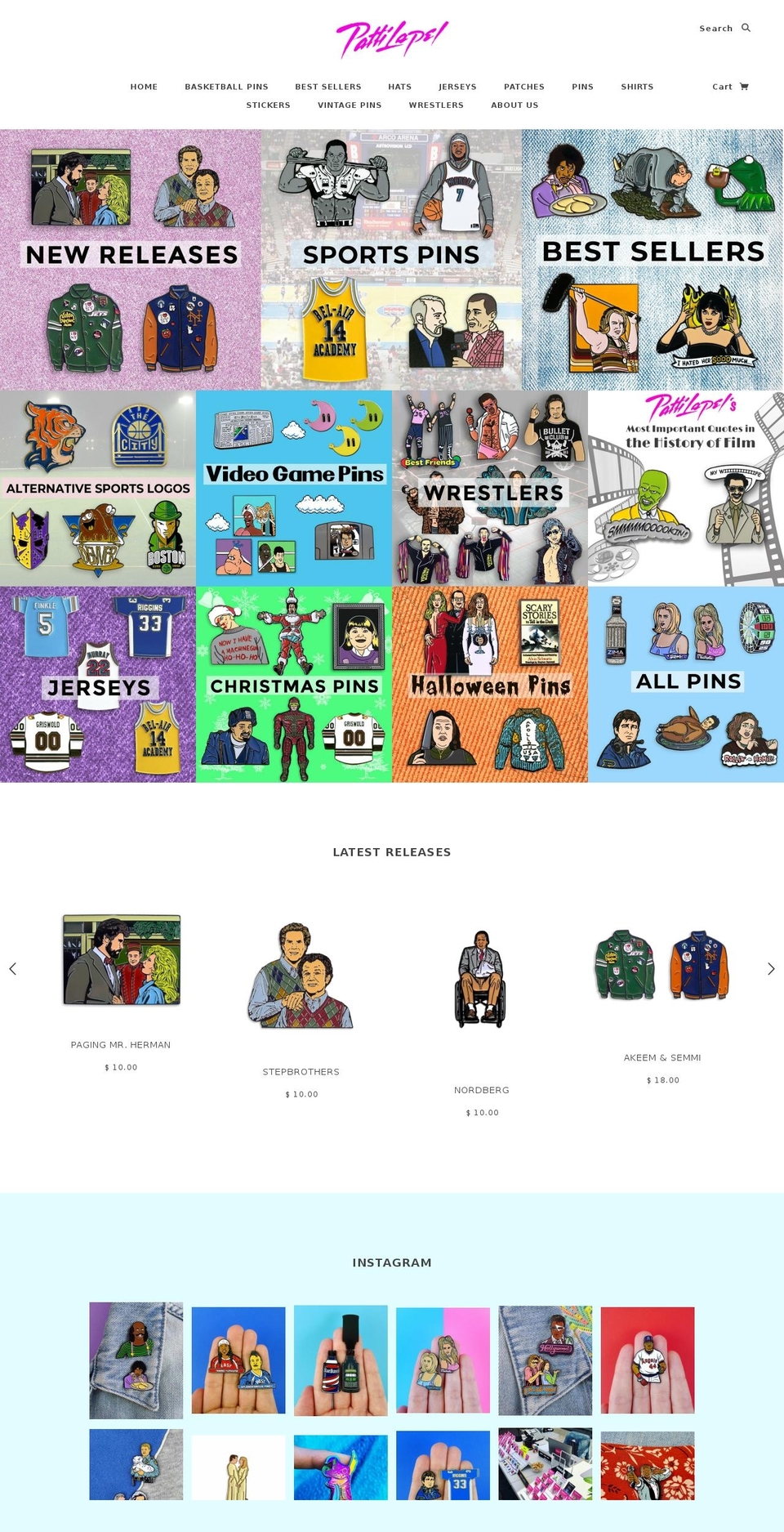pattilapel.com shopify website screenshot