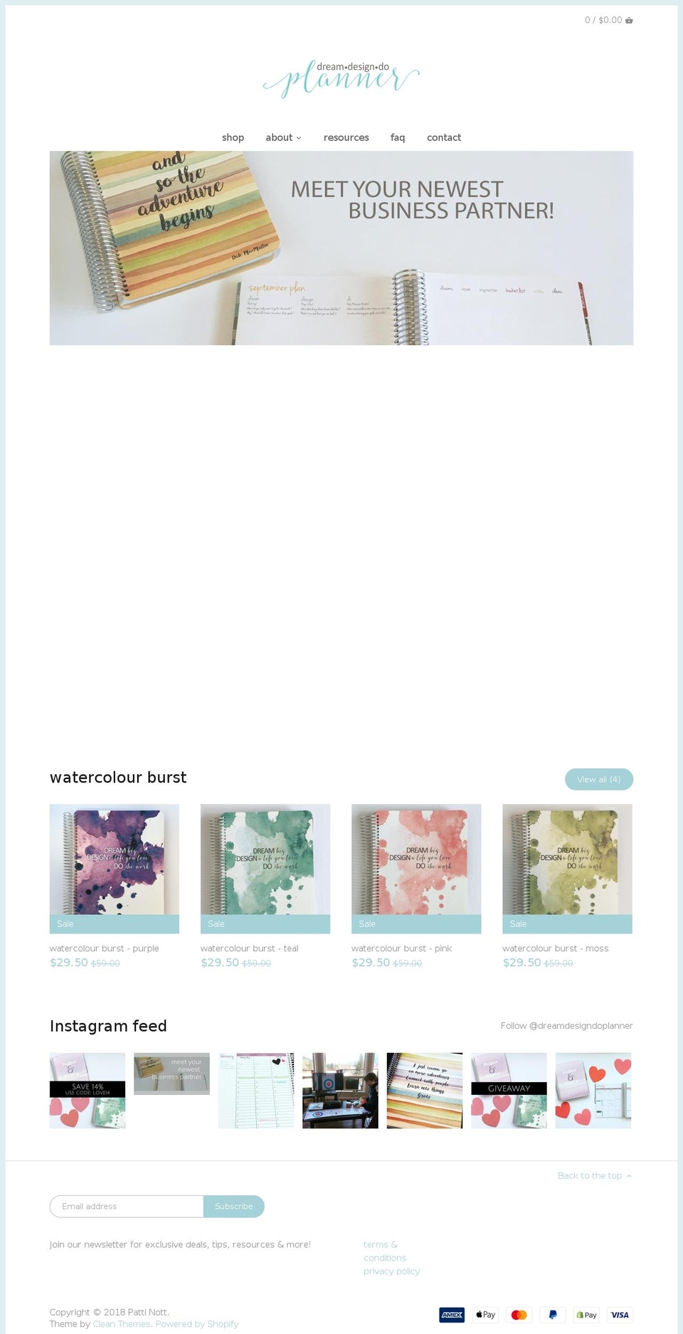 pattinott.com — Shopify storefront screenshot