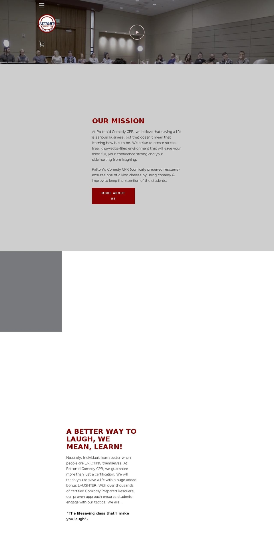 pattondcomedycpr.com — Shopify storefront screenshot