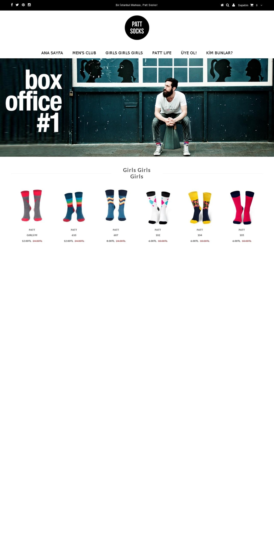 pattsocks.com shopify website screenshot