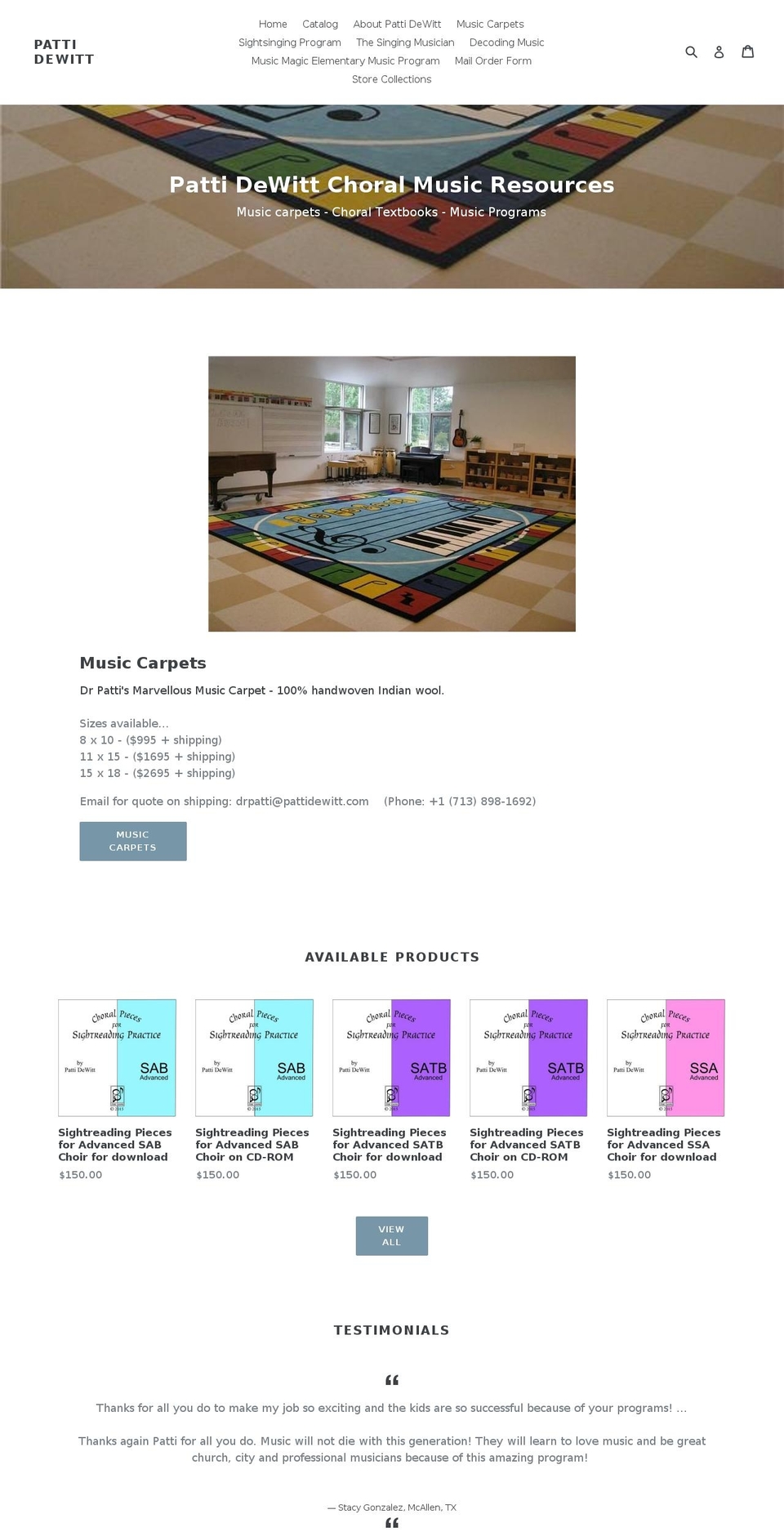 pattydewitt.com shopify website screenshot