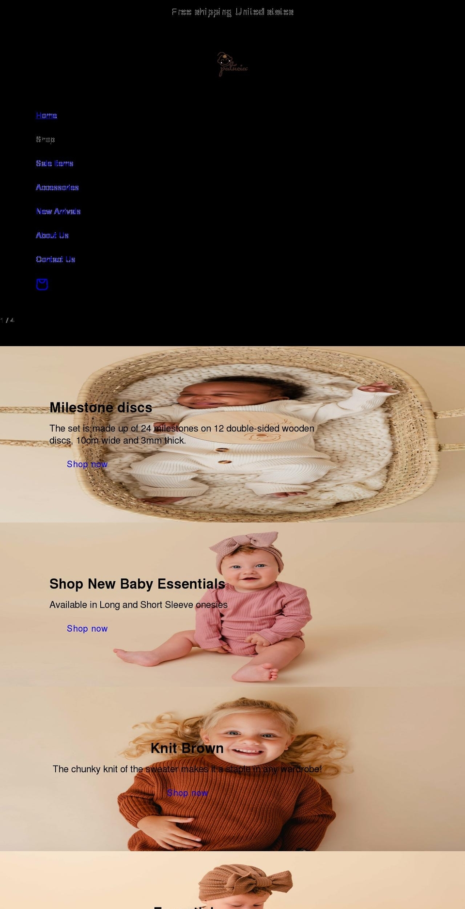 patucia.com shopify website screenshot