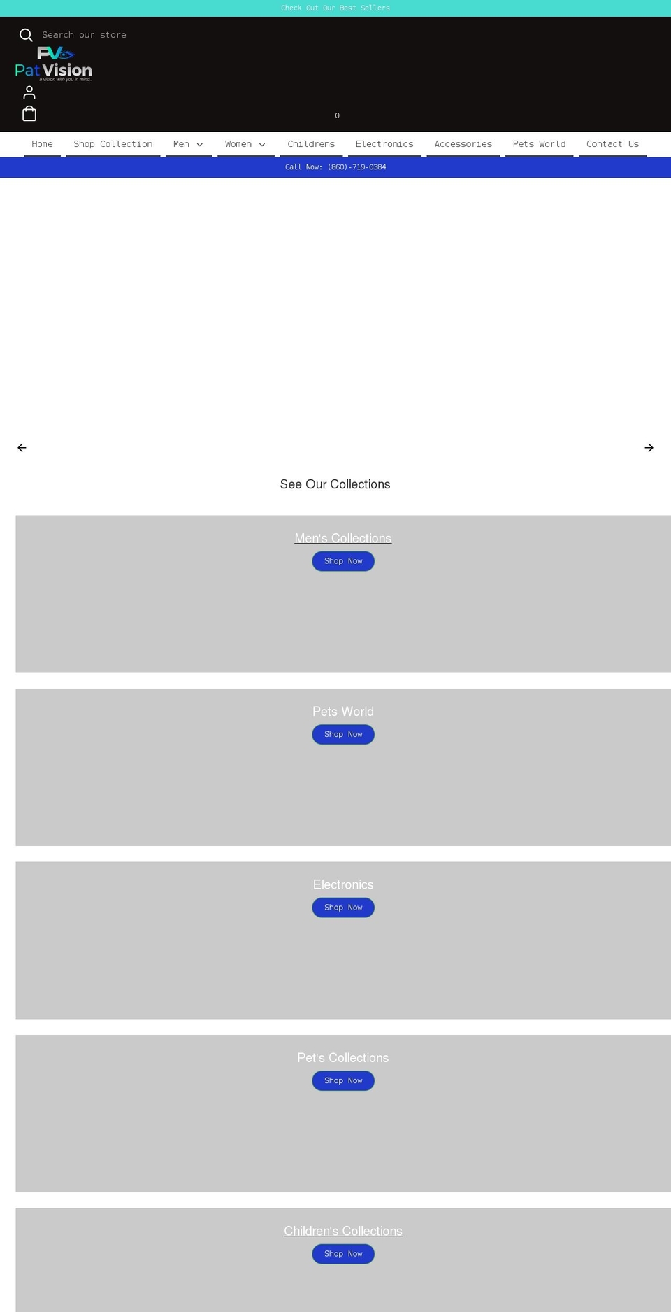 rhwebmakers Shopify theme site example patvision.com