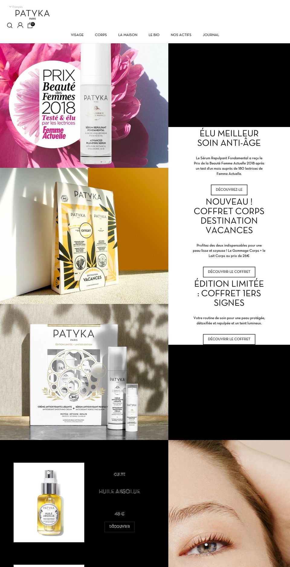 patyka.me shopify website screenshot