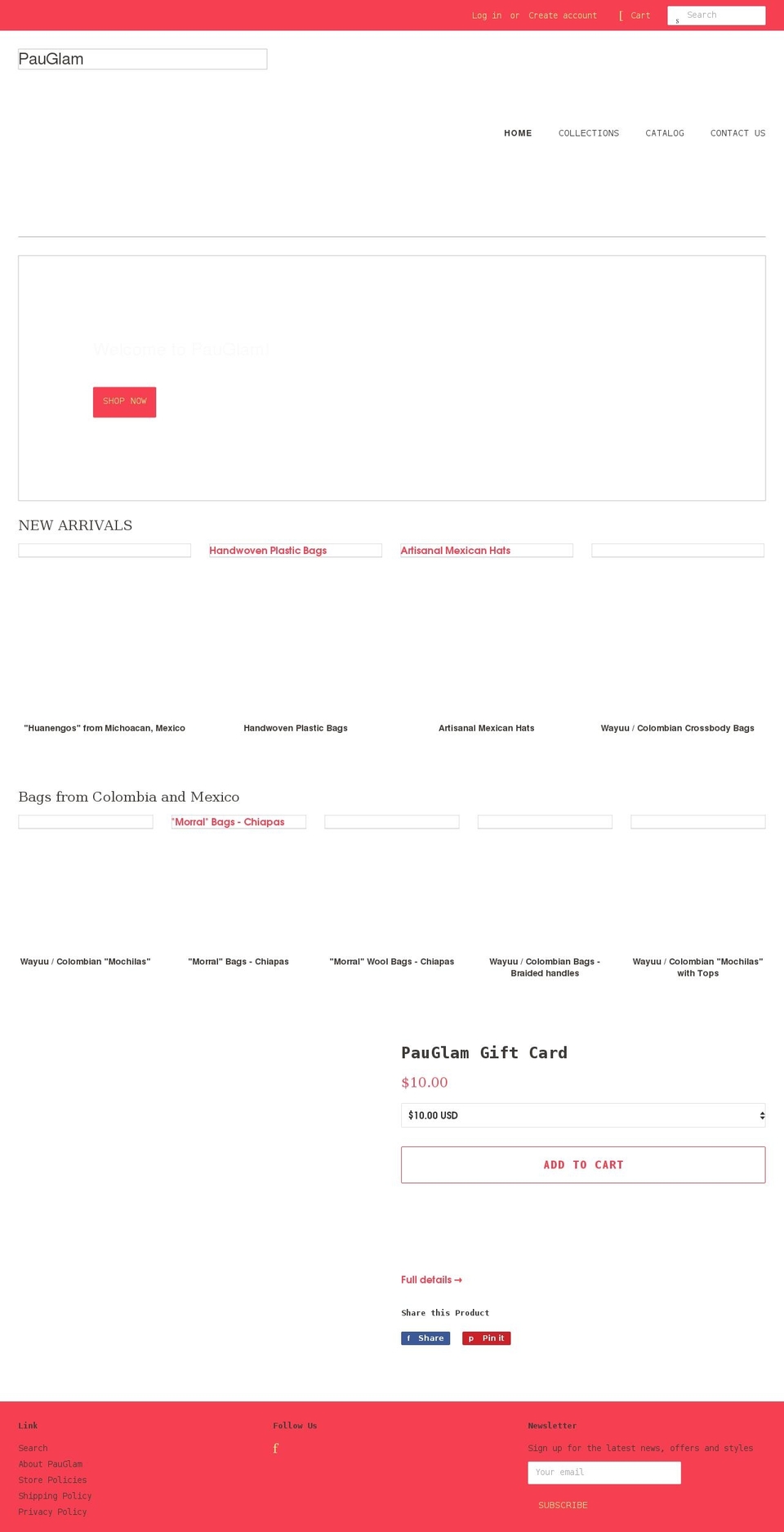 pauglam.com shopify website screenshot