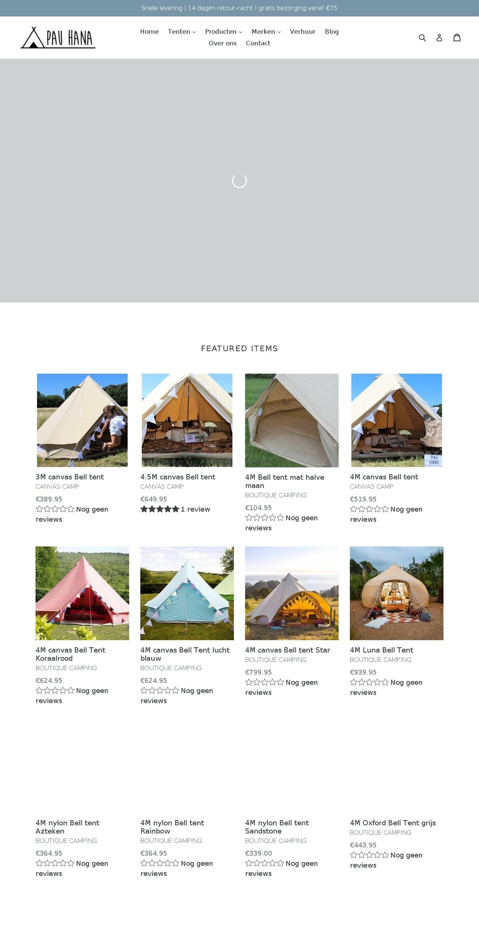 pauhana.nl shopify website screenshot