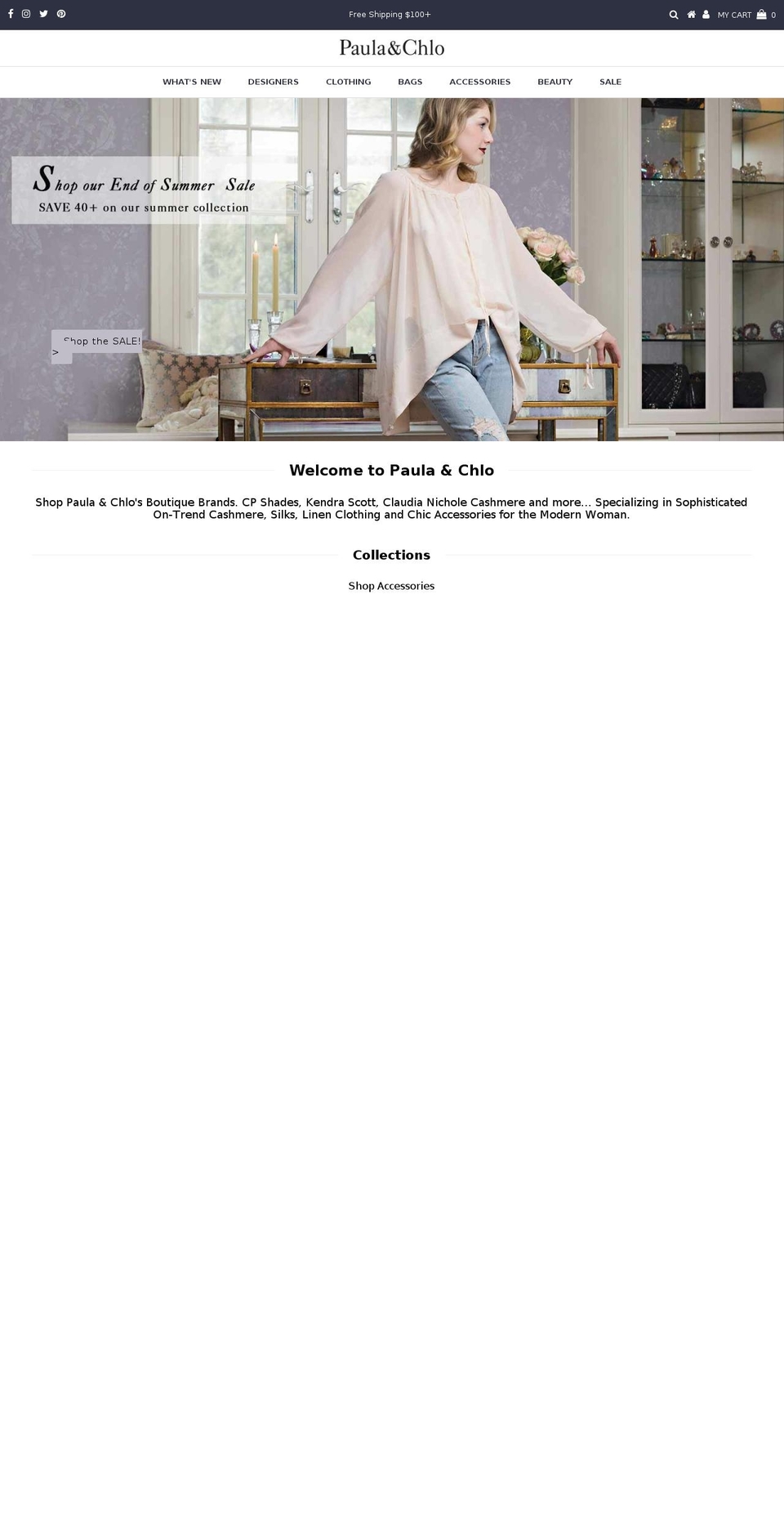 paulaandchlo.net shopify website screenshot