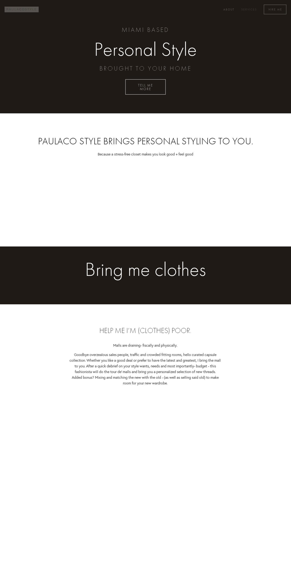 paulacostyle.com — Shopify storefront screenshot