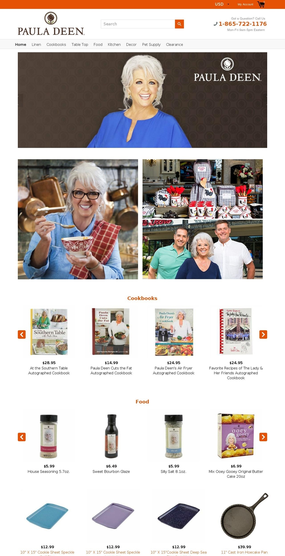 pauladeenshop.com shopify website screenshot