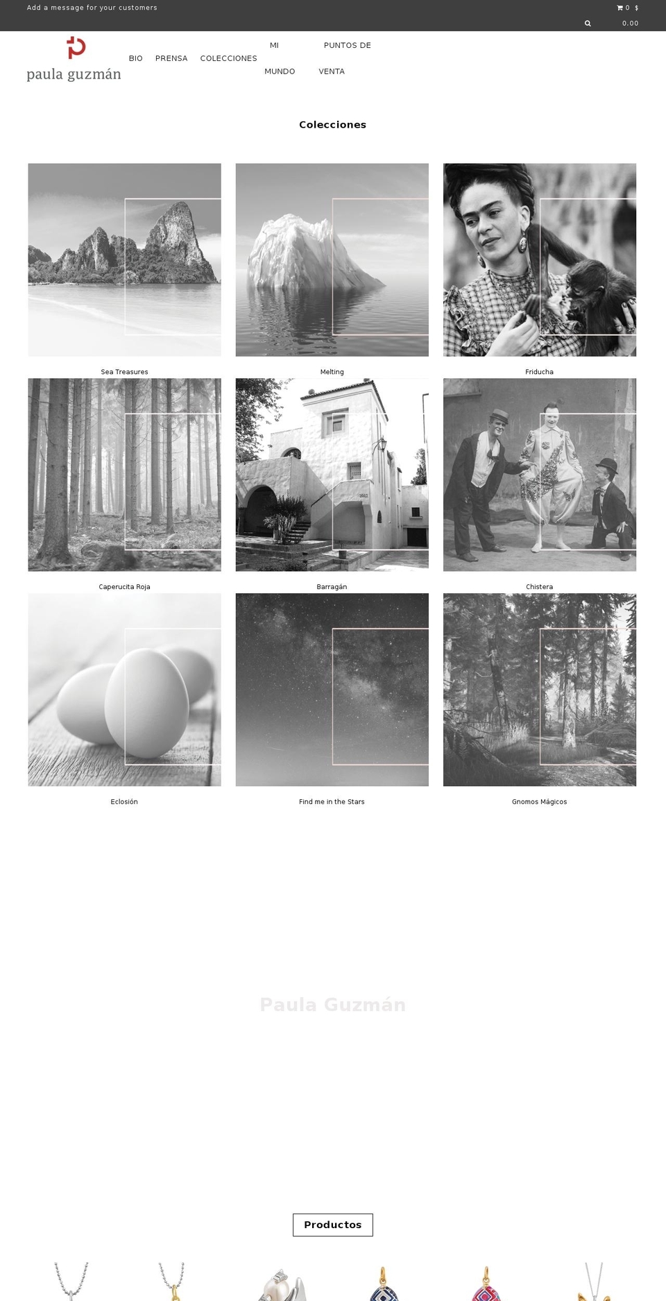 paulaguzman.com shopify website screenshot