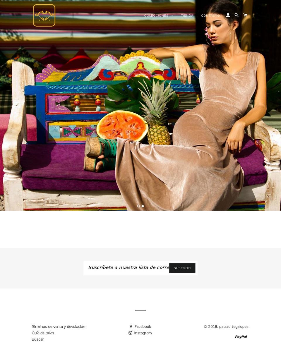 paulaortegalopez.com — Shopify storefront screenshot