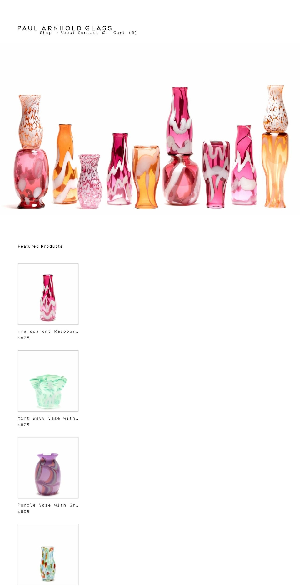 paularnholdglass.com shopify website screenshot