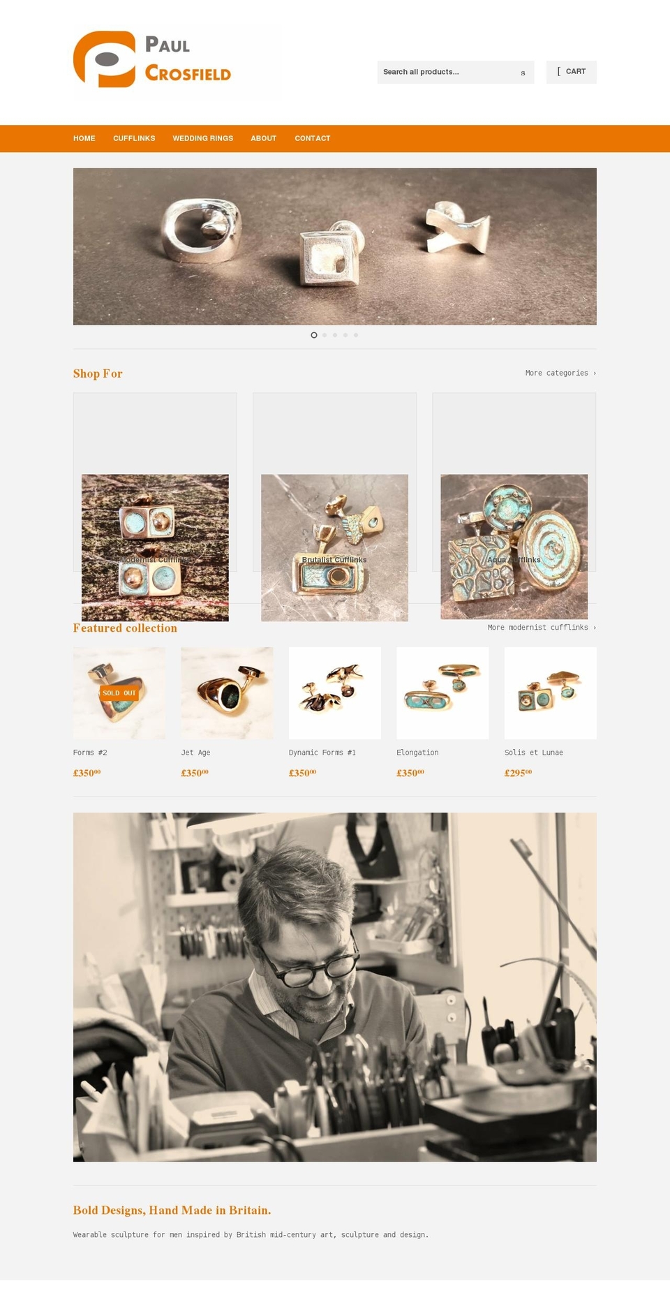 paulcmetalworks.co.uk shopify website screenshot