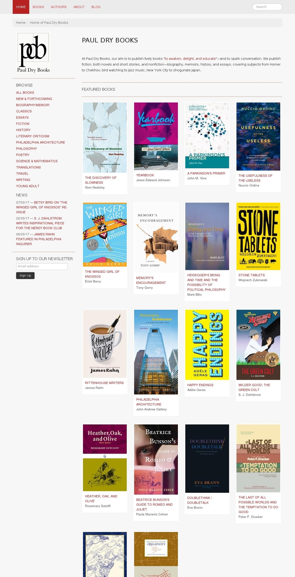 pauldrybooks.com shopify website screenshot