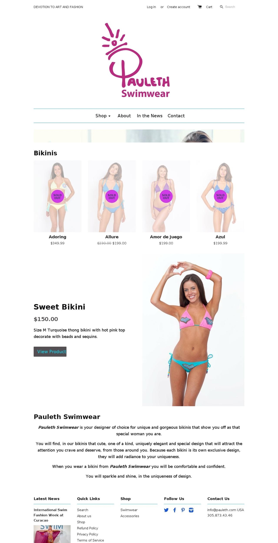 pauleth.com shopify website screenshot