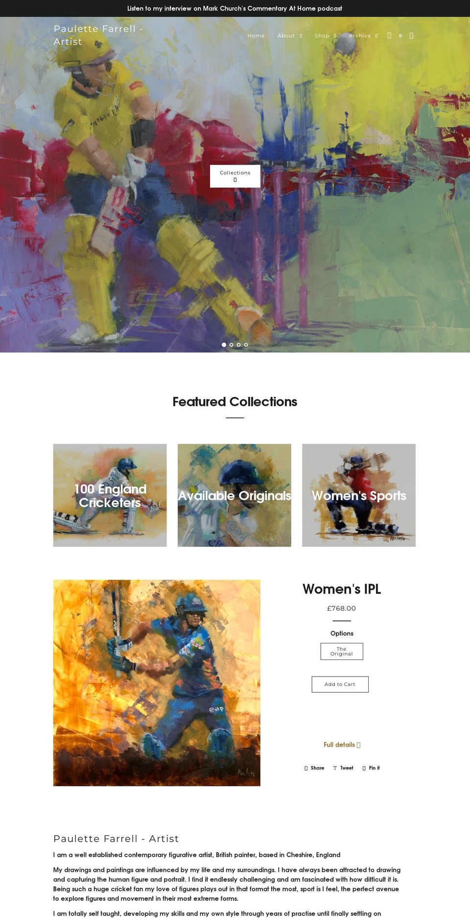 paulettefarrell.com — Shopify storefront screenshot