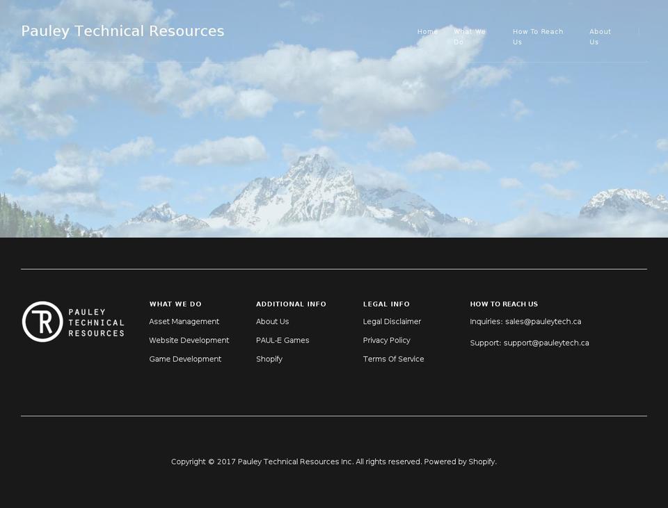 pauleytech.ca shopify website screenshot