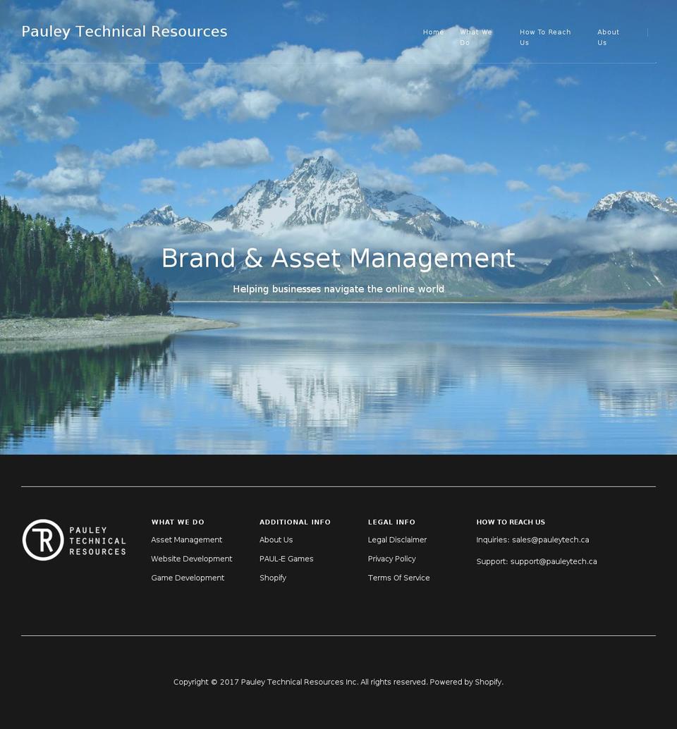 Pauley Tech - Launch Shopify theme site example pauleytechnicalresources.com