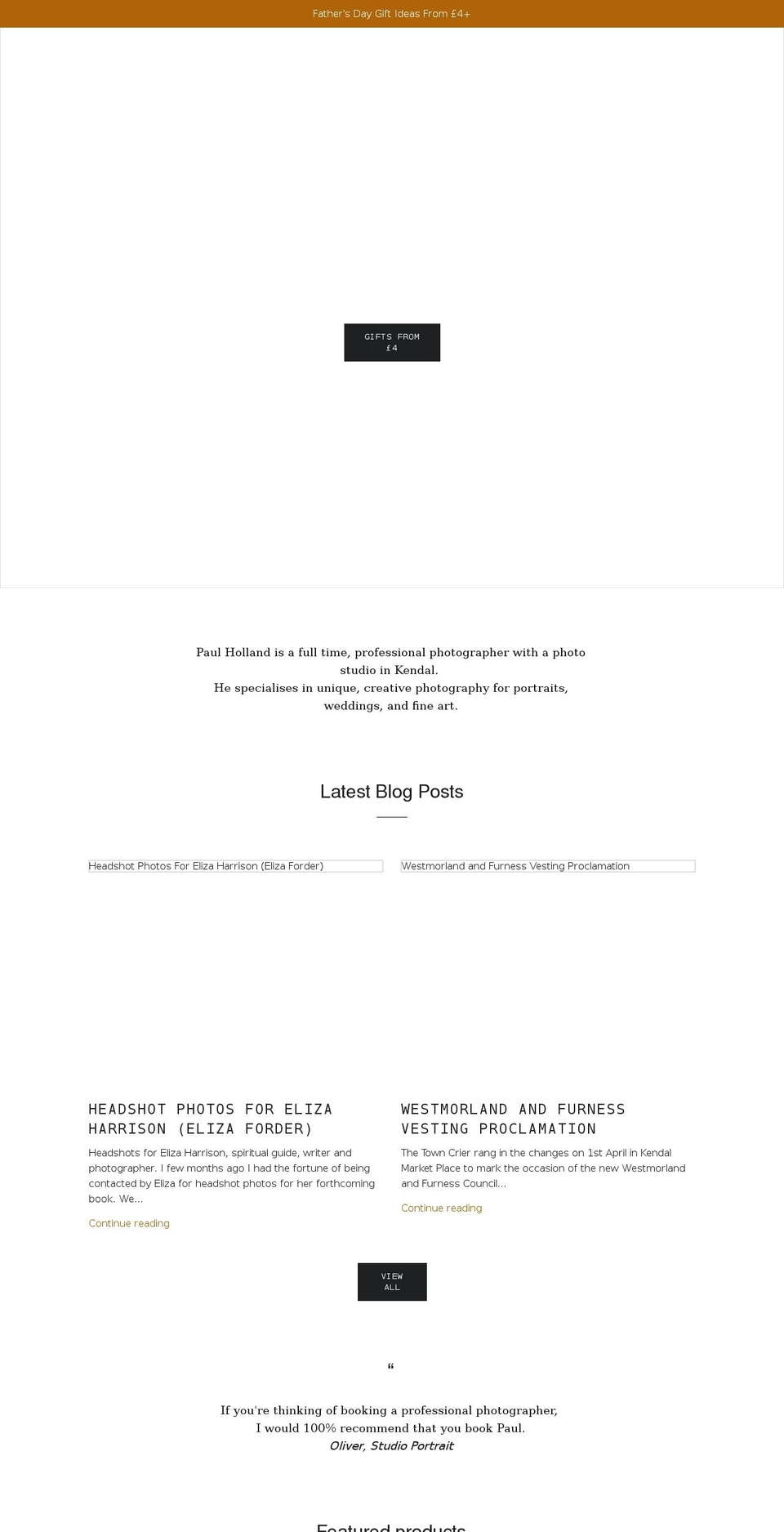 paulhollandphotography.com shopify website screenshot