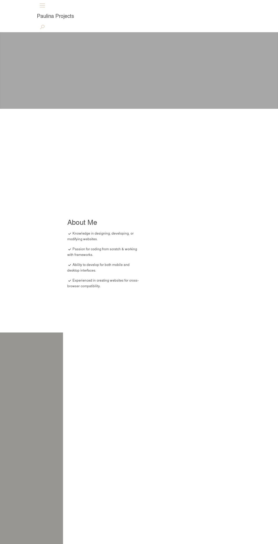 paulinaprojects.com shopify website screenshot