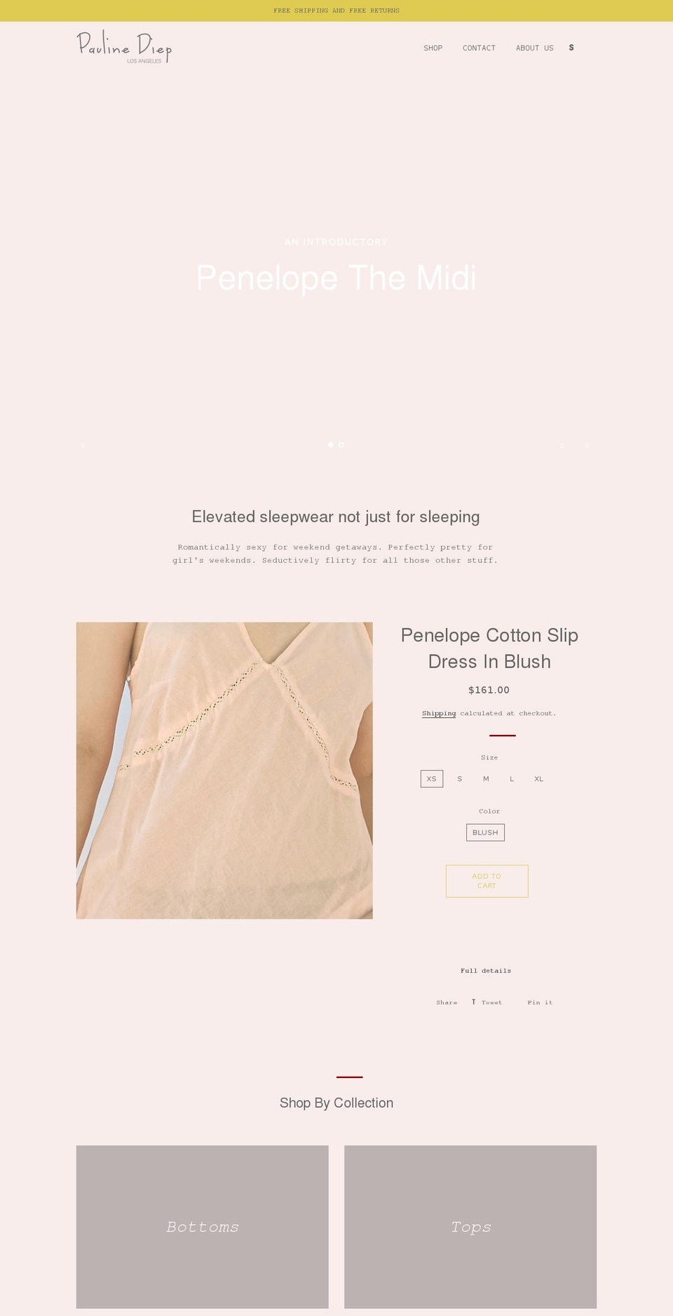 paulinediep.com shopify website screenshot