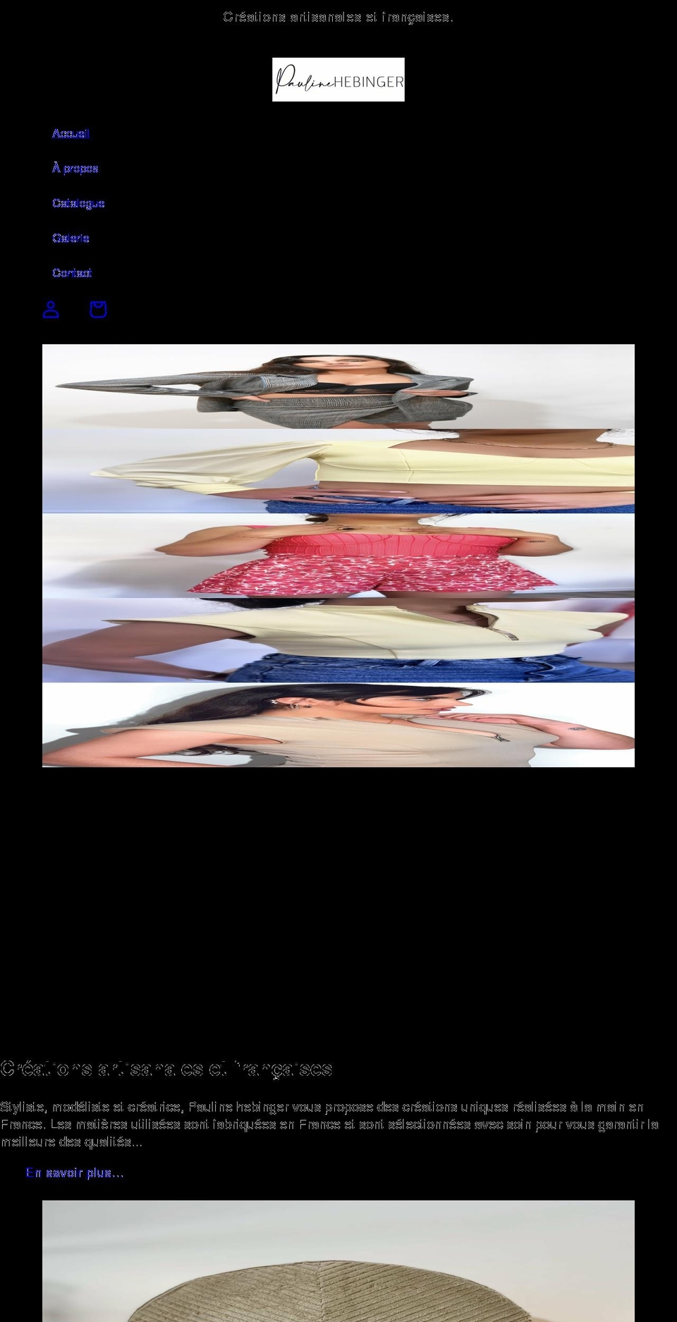 paulinehebinger.com shopify website screenshot