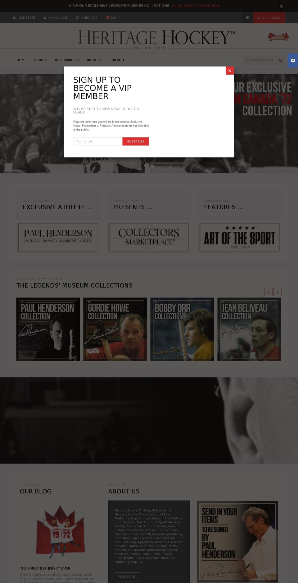 paulinthehall.ca shopify website screenshot