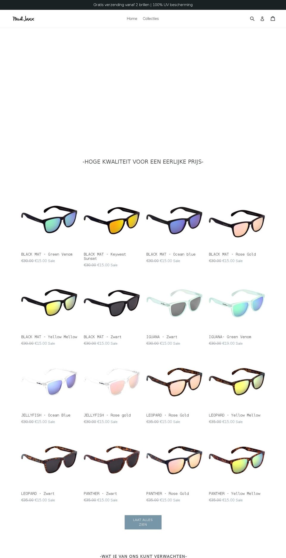 pauljaxx.com shopify website screenshot