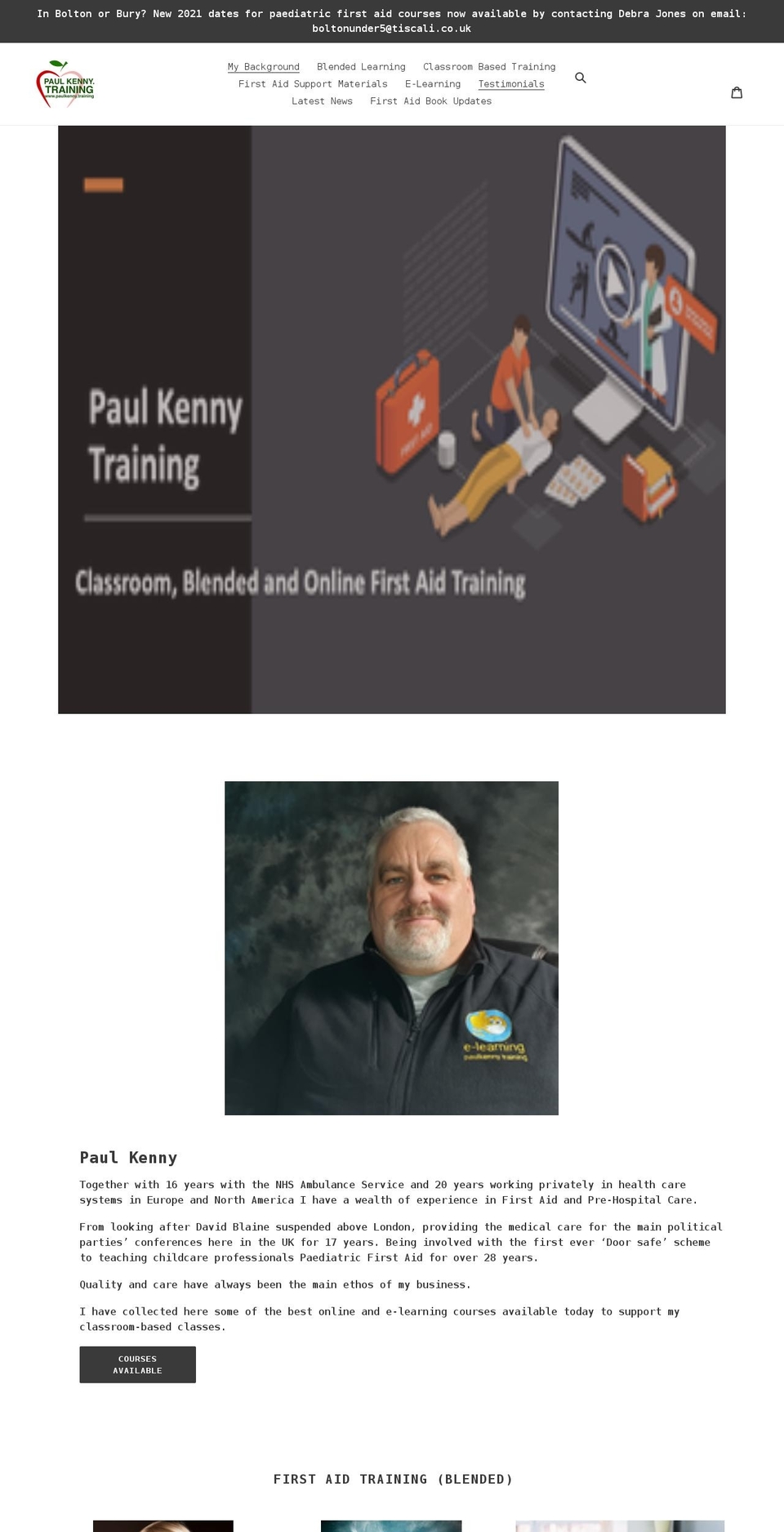 paulkenny.co.uk shopify website screenshot