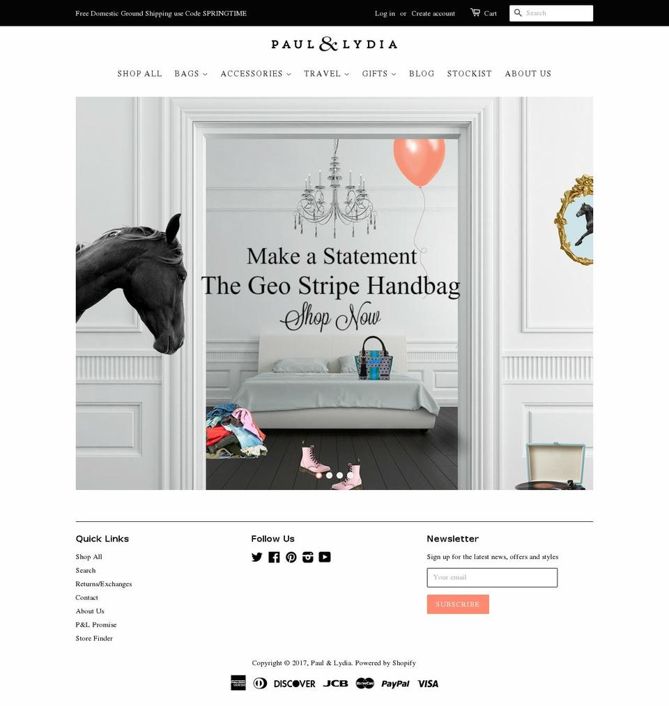paullydia.com shopify website screenshot