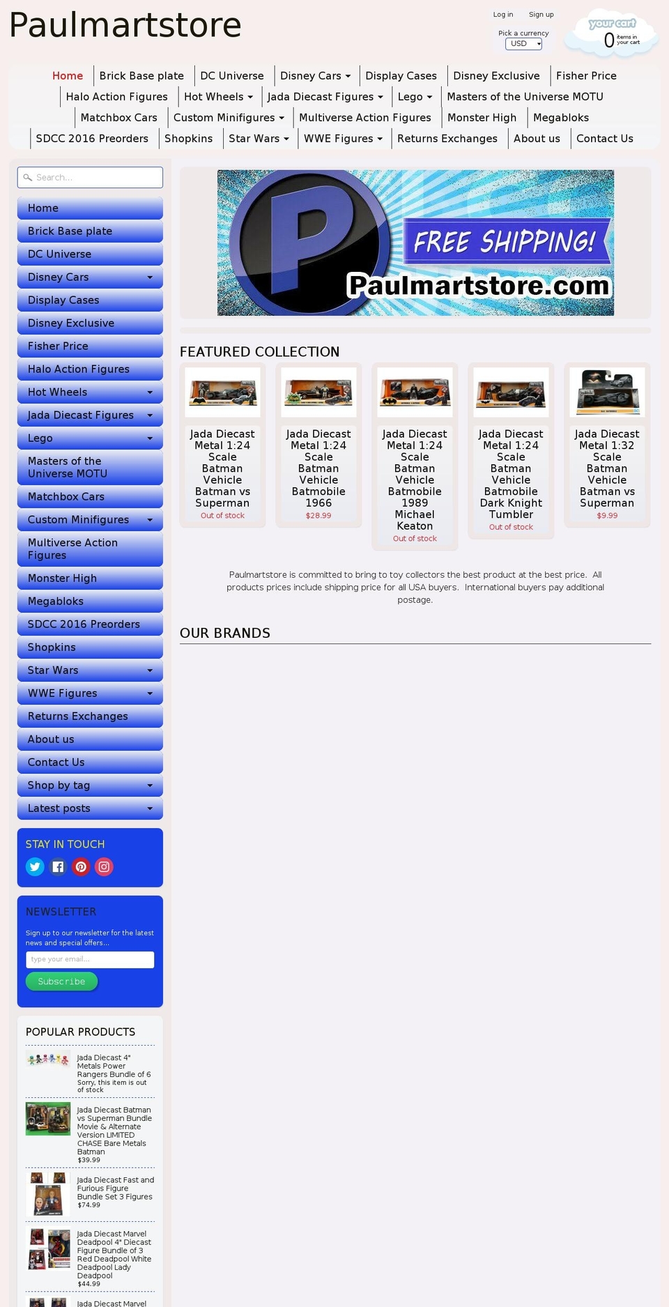 paulmartstore.com shopify website screenshot