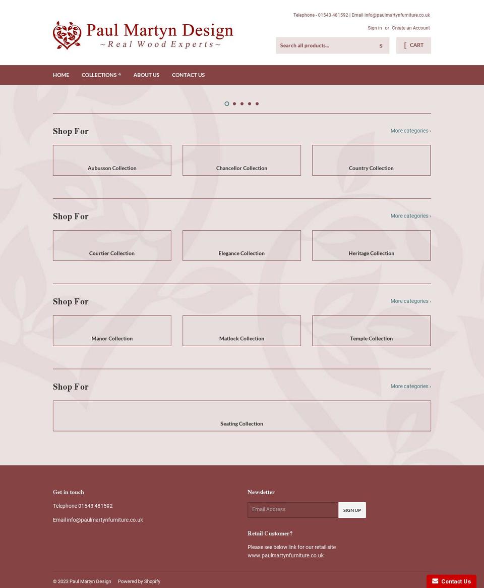 paulmartyndesign.co.uk shopify website screenshot