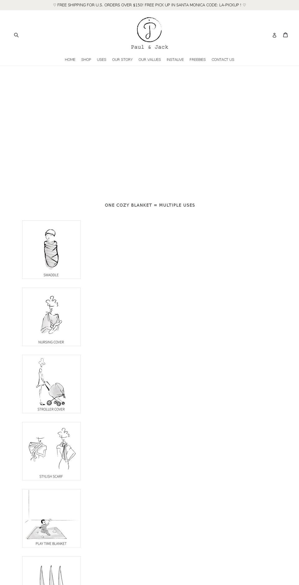 paulnjack.com shopify website screenshot