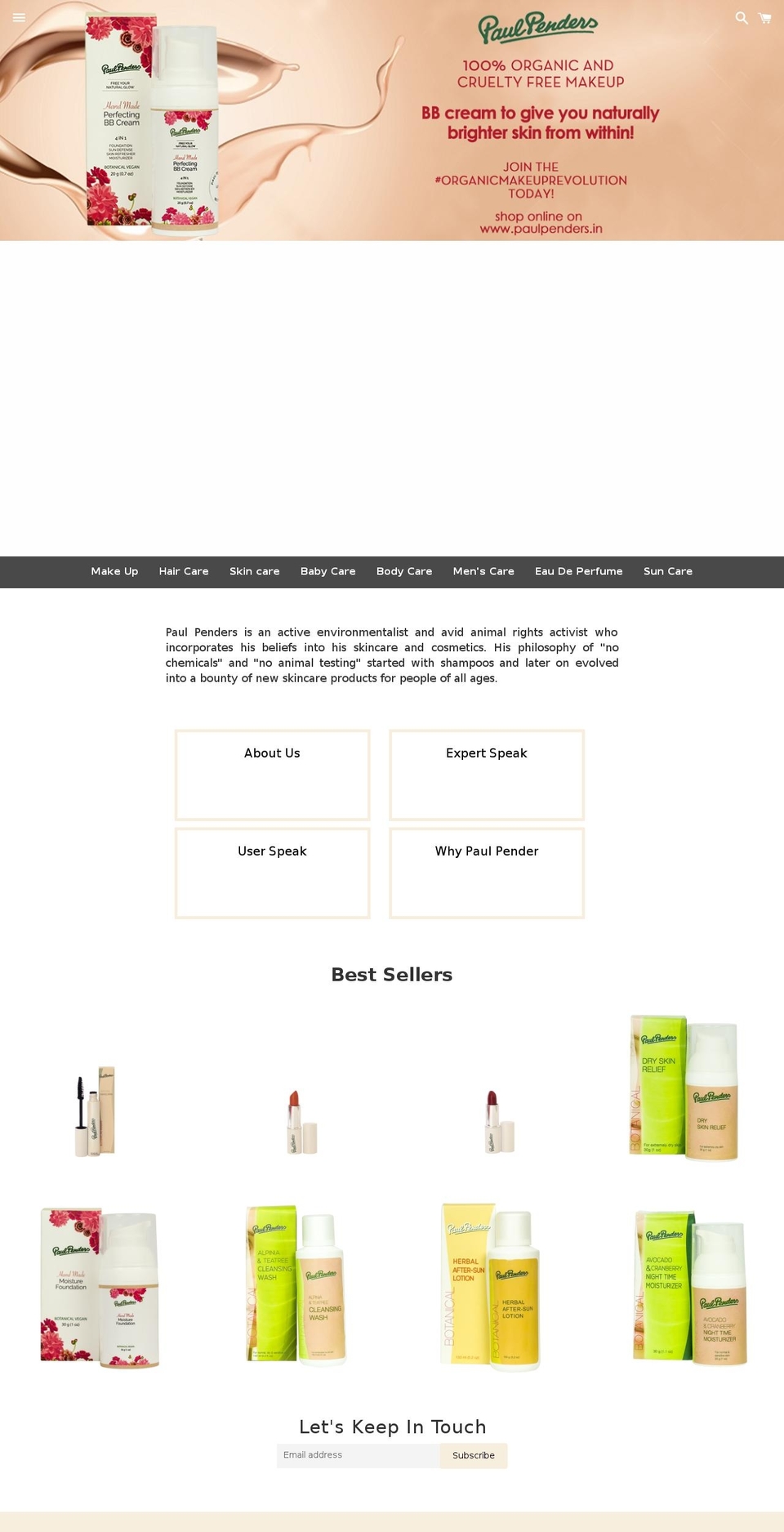 paulpenders.in shopify website screenshot