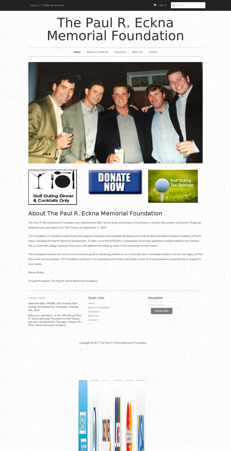 paulrecknafoundation.org shopify website screenshot