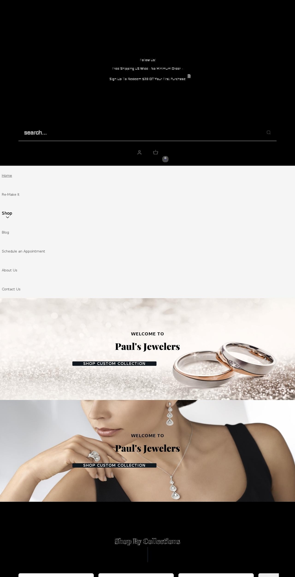 paulsjewelers.com shopify website screenshot